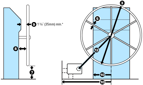 Drawing showing L-bracket measurements