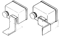 Bulkhead/deck mount with L-Bracket drawing